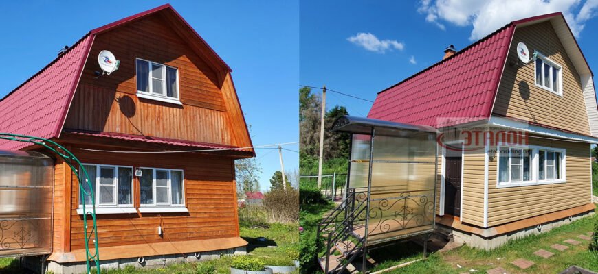 Сайдинг фото домов с комбинацией разных цветов